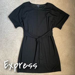 Express Belted Black Dress